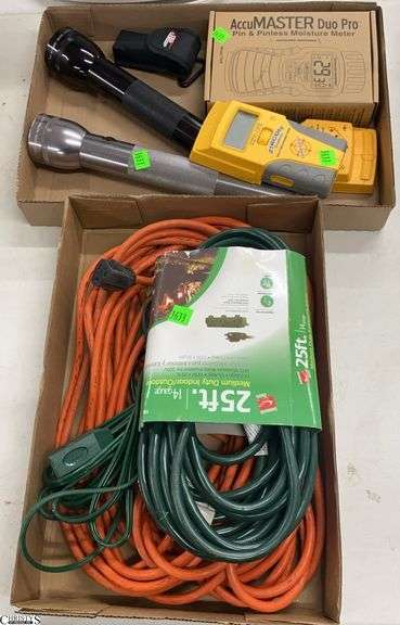 Stud Finders, Moisture Meter, Mag Lites, Extension Cords image