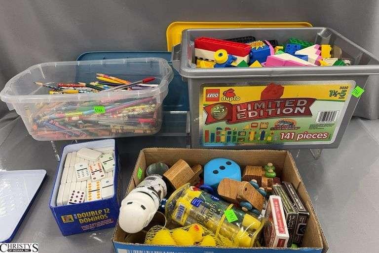 Lego Duplo, Glitter Glue, Wooden Toy Company Canada, Rubber Ducks, Crayons, Decks Of Cards, Slinkys image