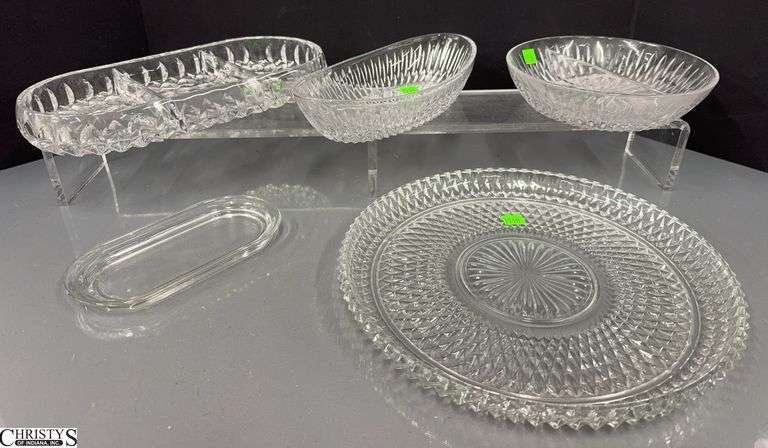 Clear Glass and Divided Serving Trays, Largest 12.25" image