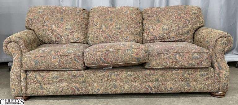 Hickory Upholstered Sofa - 88" x 36" x 34" - 18" seat - some wear image