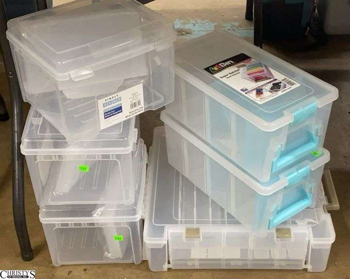 Organizing Bins, Stacking Art Bins, Simply Tidy Storage Cases, Largest 17x17x5" image