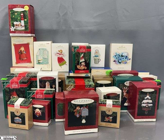 34 Hallmark Keepsake Ornaments - Lionel, Barbie, and Others image