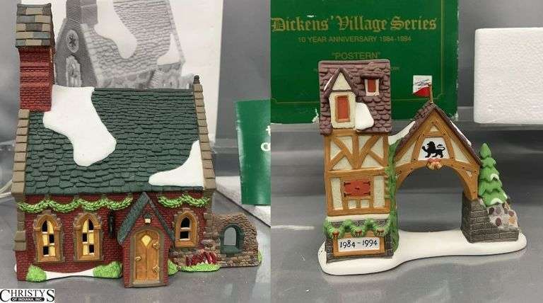 Dept 56, "Dudden Cross Church" and "Postern" Heritage Village Collection "Dickens Village" image