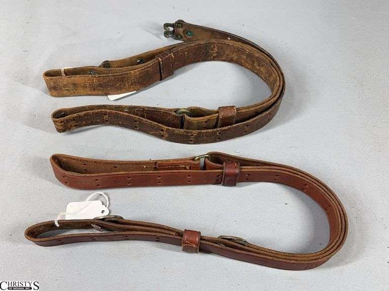 2 Marked Slings- I. Rome & Sons Worcester, Mass. and Laden 1918  L.H.A. image