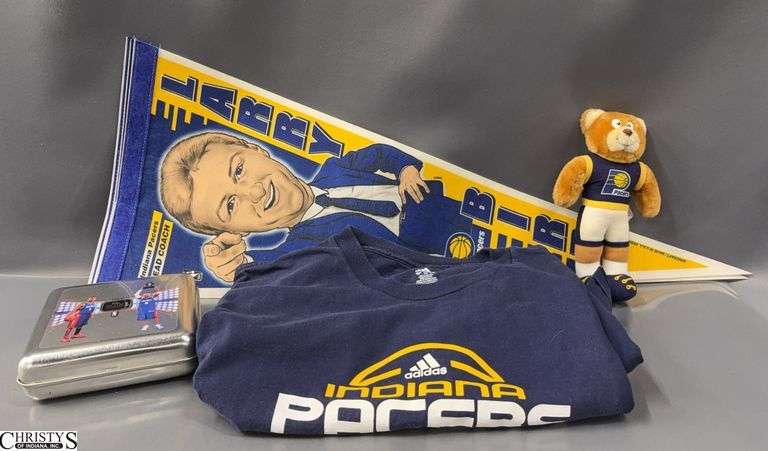 Assorted Pacers Pennants, T Shirt, Tin, Stuffed Figure - 30" of pennant image