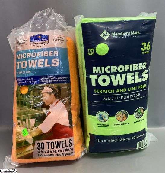2 Packs of 30 Microfiber 16x16" Towels image