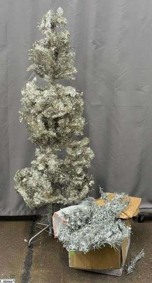 72" Silver Christmas Tree and Silver Christmas Tree Parts image