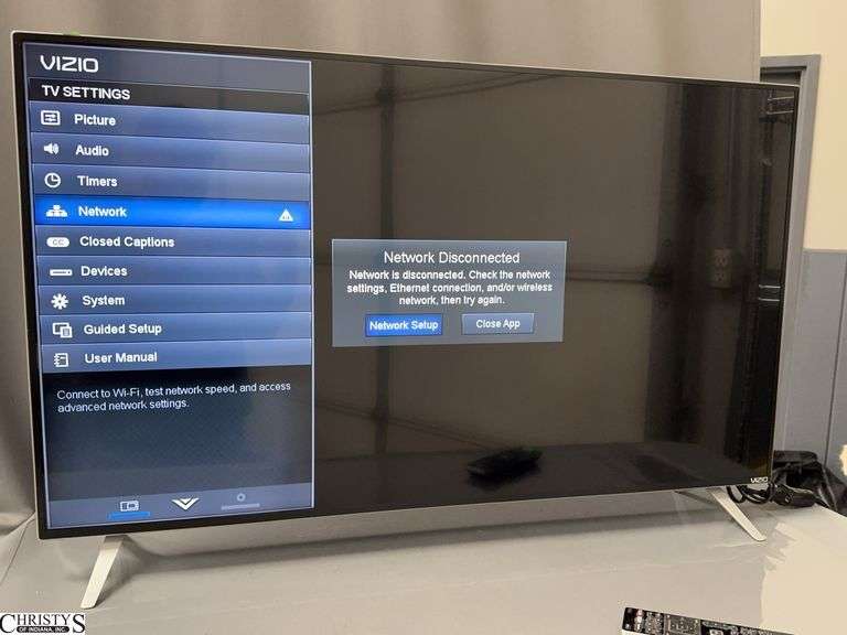 Vizio Television 43", Remote and Cord Present image
