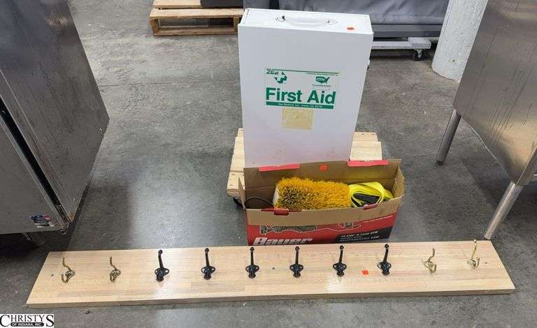 4 Wheel Dolly, First Aid Cabinet, Straps, Coat Hooks image