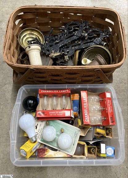 Victorian Style Wall Mount Oil Lamp Parts and Pieces, Light Fixture Parts, Lightbulbs - 11" of largest piece image