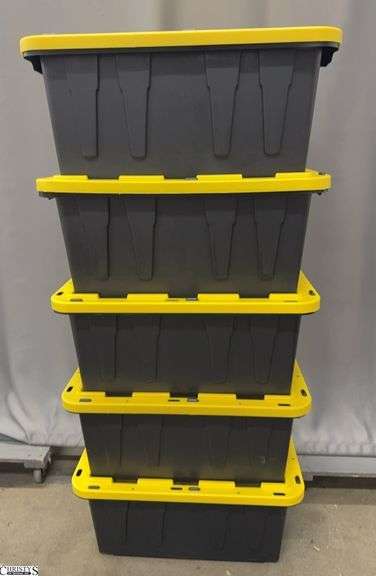 5 Commander XL 17 Gallon Yellow and Black Storage Totes image