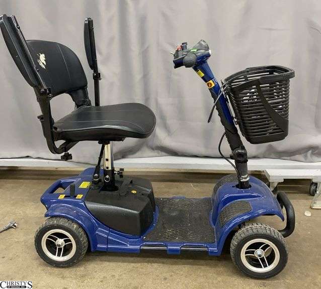Elife Center Blue Electric Scooter Does Have Some Wear, Overall 39" Long image