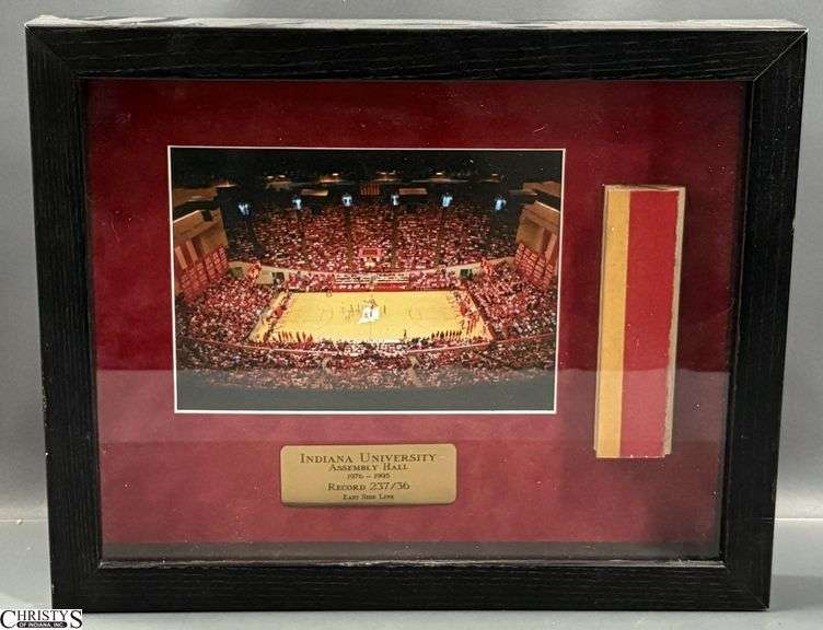 Indiana University Assembly Hall East Side Line Commemorative Framed Piece - 15.5" x 12.5" of frame image