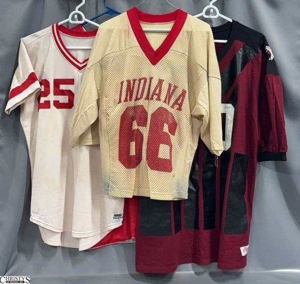 4 IU Basketball and Football Jerseys - Approx Size M/L - Some wear image