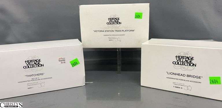 3 Dept 56 Accessories, Lionhead Bridge, Thatchers, Victoria Station Train Platform image