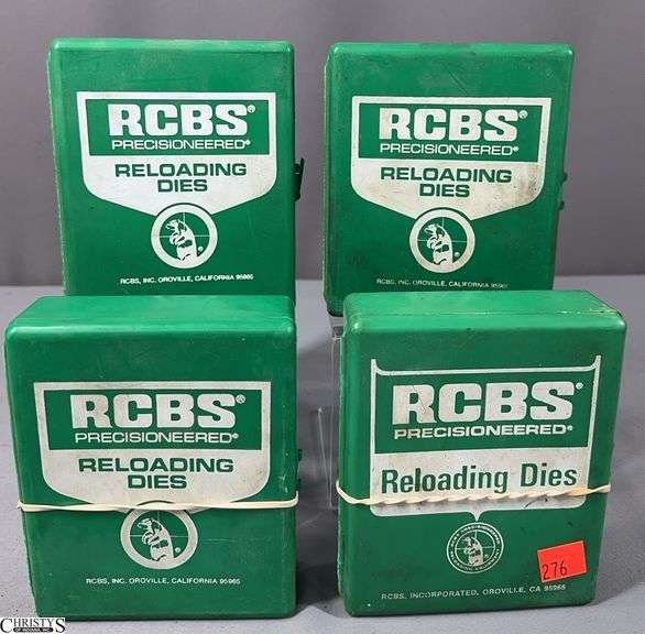 4 RCBS 3-Die Sets in Green Plastic Box-.458 Win Mag, .270 Win, .30 Carbine and 30/30 WCF image