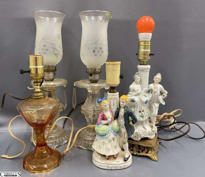 5 Vanity/Buffet Lamps - 15" of tallest image