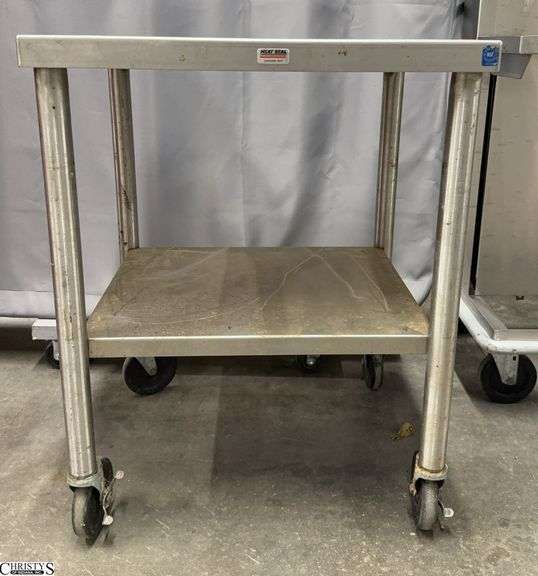 Heat Seal Rolling Table, Slight Damage to Wheel 24x20x31" image