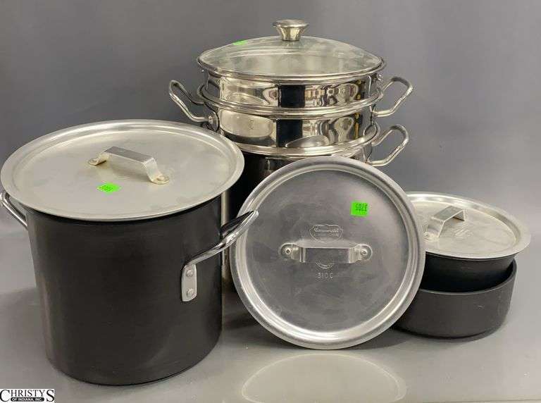 Commercial Aluminum Cookware, Tramontia Stock Pot Steamer Pot image
