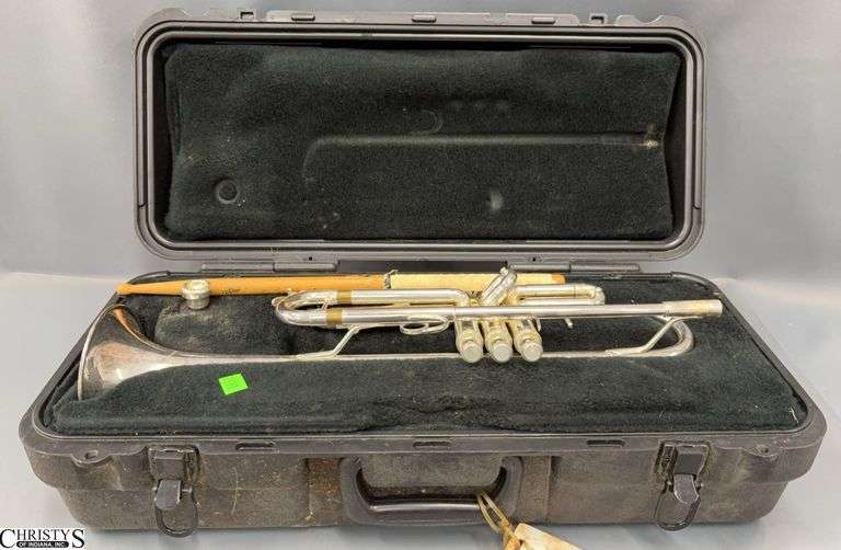 Bach Trumpet and Drum Stick With Signatures image