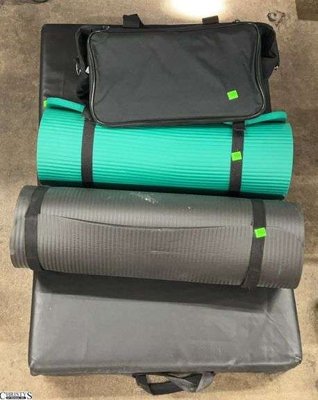 2 Yoga Mats, Fitness Gear Tumbling Mat and Bag image