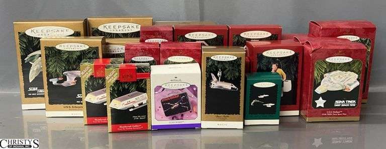 21 Hallmark Keepsake Ornaments - Star Wars and Star Trek image