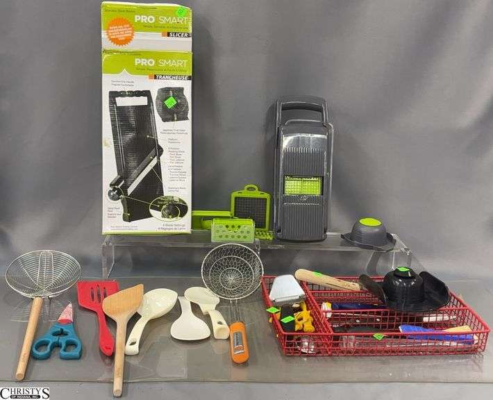 Vegetable Slicer, Revere Ware Cheese Cutter, Spatulas, Steak Knives image