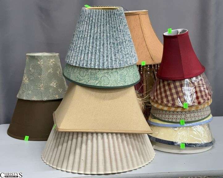 20 Assorted Lampshades - 20" x 12" of largest - some wear and damage image
