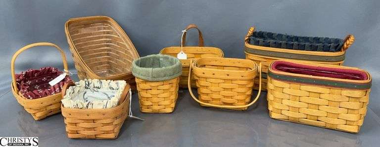 8 Longaberger Baskets - 6" x 7" of largest image