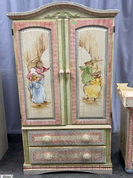 Painted 2 Door 2 Drawer Amour 337.5x22.5x66.5 image