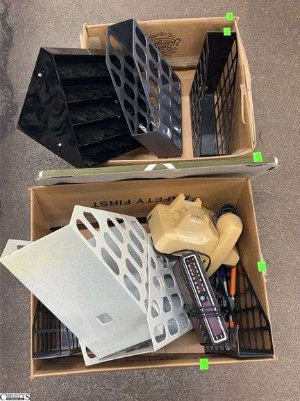 File Organizers, Radio Clock, Telephone, Message Board, Misc - 19" x 17" of board image