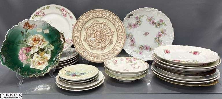 Assorted China Plates, Saucers, Trivets - 10" of largest image