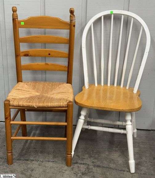 2 Side Chairs - 39" x 18" seat of largest - some wear image