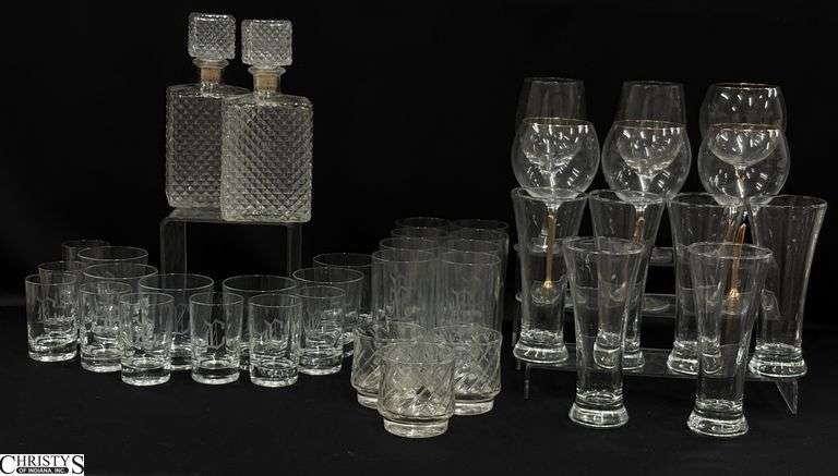 Glass Decanters, Stemware, Cocktail Glasses - 9" of decanter image