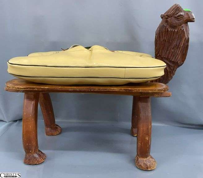 Carved Camel Shaped Bench, 25x12x22" image