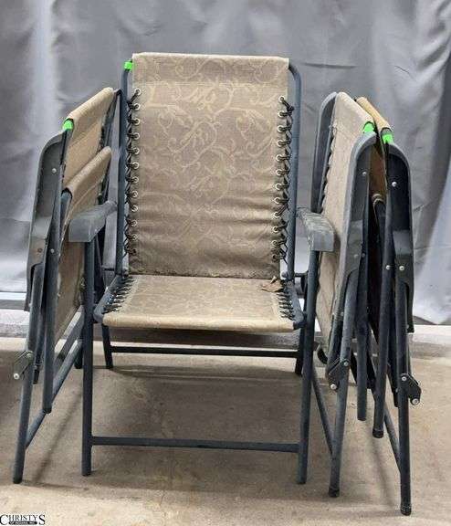 4 Well Used Folding Patio Chairs image