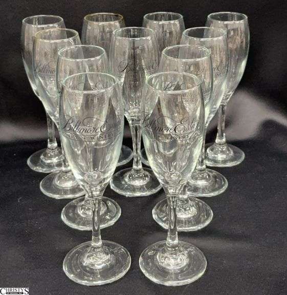 11 Biltmore Estate Wine Glasses - 7.5" T of each image