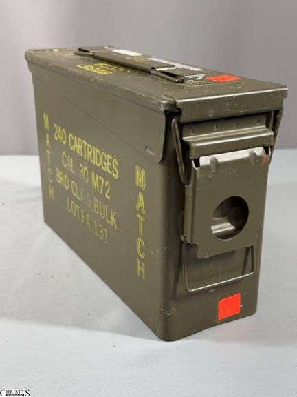 240 Rounds of Caliber .30-06 Ammunition in Green Metal Ammo Can image