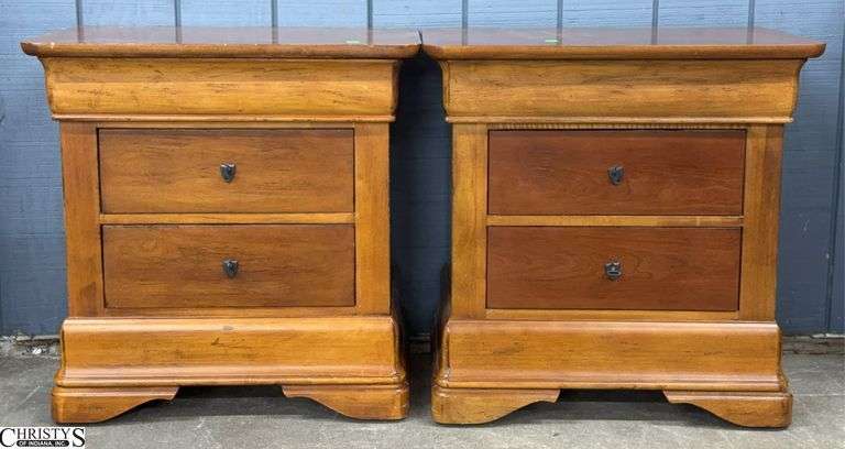 Pair Of Hooker Furniture Nightstands 28x17x28 With Finish Wear image