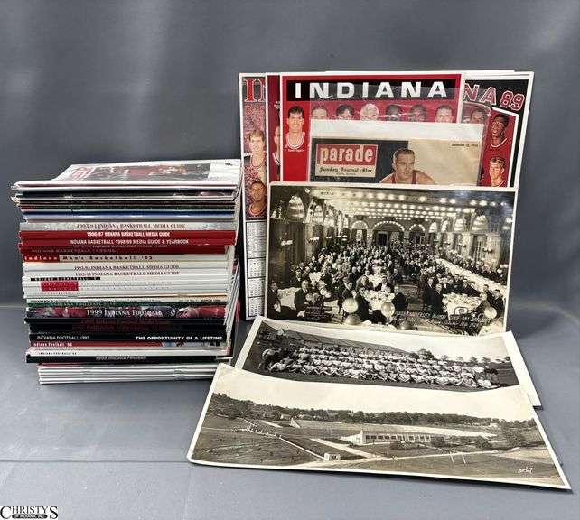 1924 IU Alumni Photo, 1954 Parade Magazine, Indiana Basketball Programs and Posters - 16" x 10" of photo image