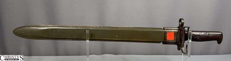 WWI S A U.S. Military Bayonet and Scabbard.  Approx. 20 1/2" Total Length image