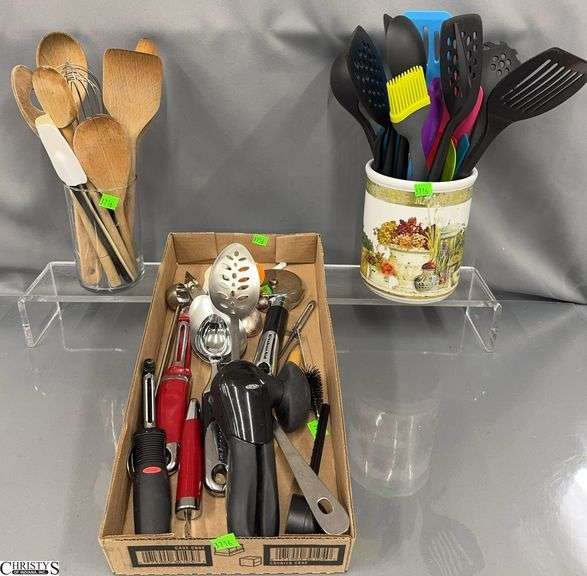 Cooking Utensils, Wood, Silicone, Kitchen Aid, OXO, Stainless Steel image