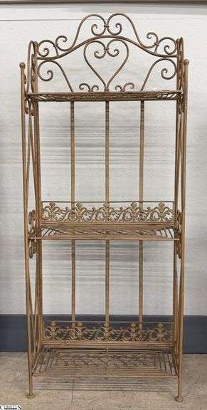 Metal Collapsible 3 Shelf Stand - 19" x 9" x 47" image