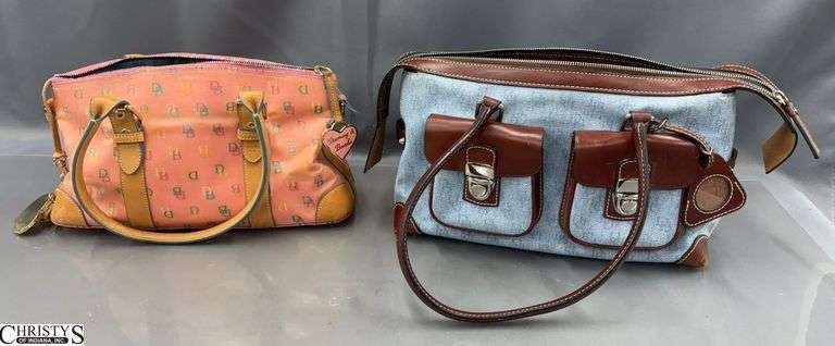 2 Dooney & Bourke Ladies Handbags - 14" x 16" of largest - some wear from use image