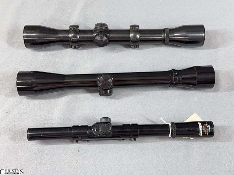 3 Scopes- Weaver K4-E, Winfield 4x15 and Bausch & Lomb Baltur B image