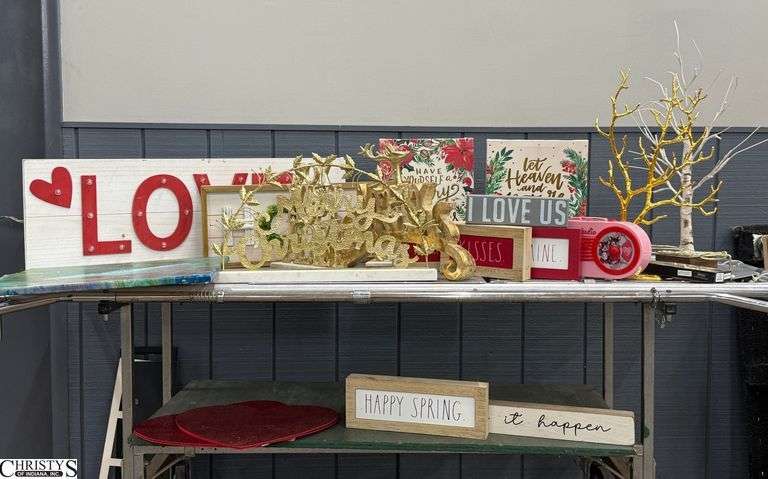 Holiday Decor, Block Signs, canvas prints, trees, valentines radio image