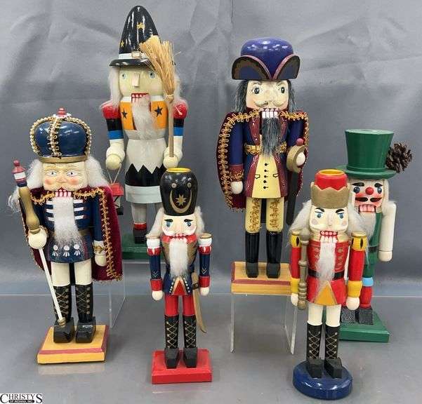 6 Decorative Nutcrackers - 11" of tallest image