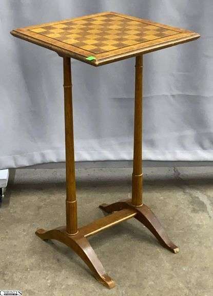 Chess Top Side Table - 15" x 15" x 28" image