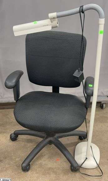 OttLite Adjustable Floor Lamp and Office Chair - 43" of lamp image