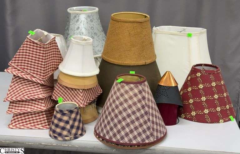25 Assorted Lampshades - 16" x 12" of largest - some wear/damage image